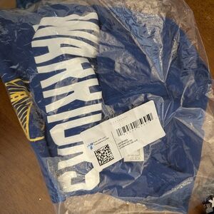 Nike Kids Blue Tee with White and Yellow Accents